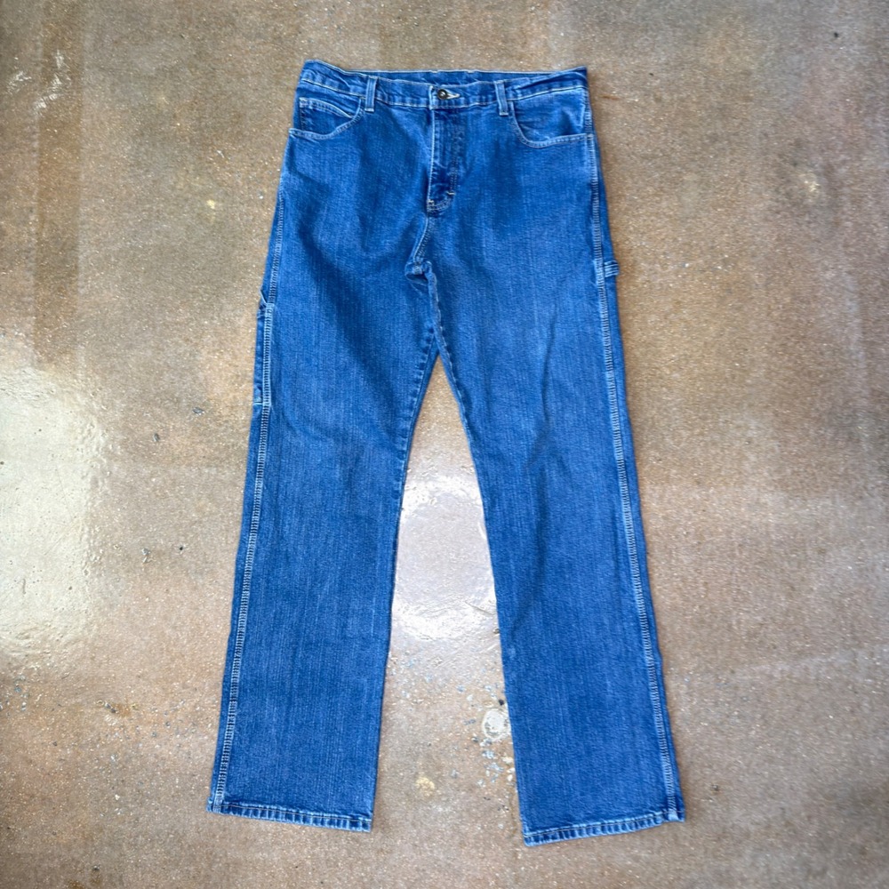 Genuine Dickies Mens Carpenter Jeans Medium Wash Denim 33x34 P374377